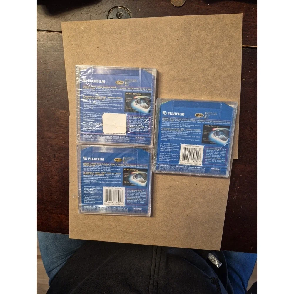 Fujifilm‎ Zip Lot of 3 100mb Disk IBM Formatted new sealed